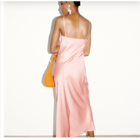 DRAPED LINGERIE-STYLE DRESS NWT - Picture 7 of 7